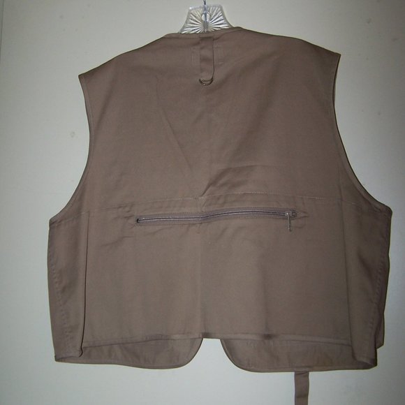 " AUSABLE " 100% COTTON TAN FISHING VEST #3613 - Picture 6 of 7
